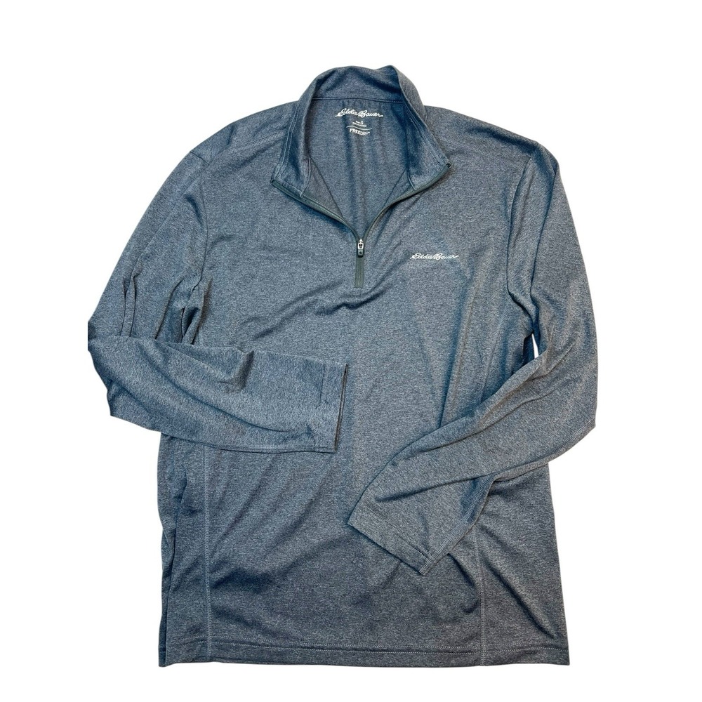 Men's Eddie Bauer‎ Small Quarter Zip FreeDry All Season Lightweight Gray